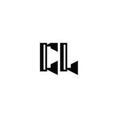 CL monogram logo design letter text name symbol monochrome logotype alphabet character simple logo