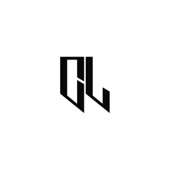 CL monogram logo design letter text name symbol monochrome logotype alphabet character simple logo