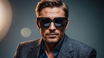 Fototapeta premium Young male model in sunglasses.