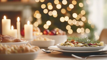 Festive Christmas Eve Dinner Table