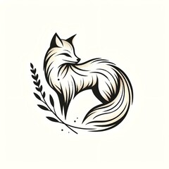 Obraz premium Sketch of a fox tattoo 