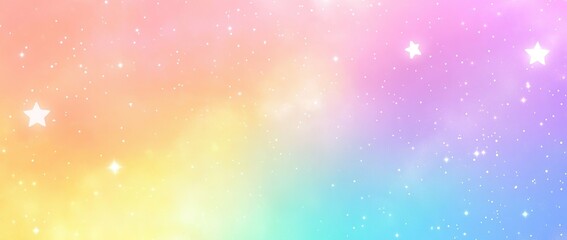 Obraz premium Colorful background with stars, rainbow gradient background