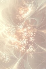 Abstract fractal light burst with delicate swirls