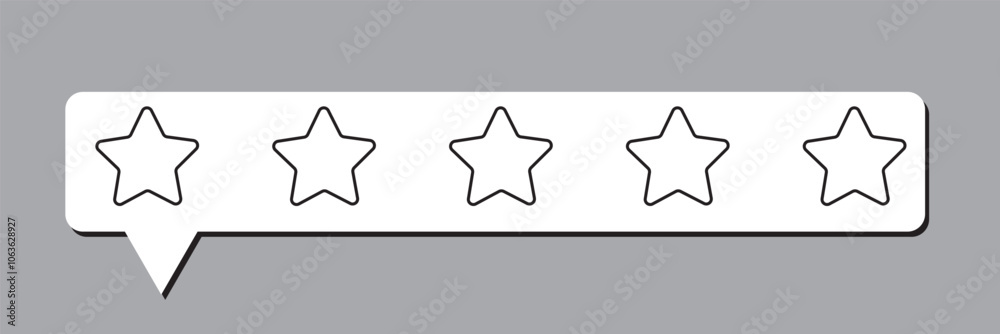 Canvas Prints five stars icon vector. star icon collection. blank star vector icons set with shadow. black line st