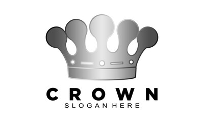 Silver kingdom crown illustration design vector