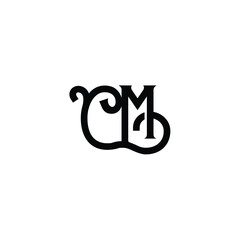 CM monogram logo design letter text name symbol monochrome logotype alphabet character simple logo