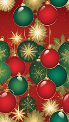 Vertical Festive Christmas Gradient with Subtle Sparkle: Red, Green, and Gold Holiday-Themed Graphic Background Texture	