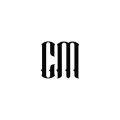 CM monogram logo design letter text name symbol monochrome logotype alphabet character simple logo