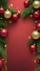 Vertical Festive Christmas Gradient with Subtle Sparkle: Red, Green, and Gold Holiday-Themed Graphic Background Texture	