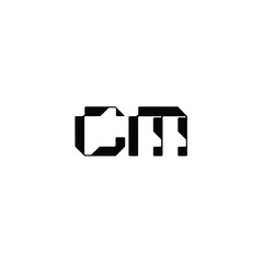 CM monogram logo design letter text name symbol monochrome logotype alphabet character simple logo