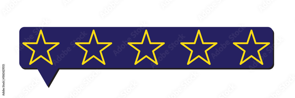 Canvas Prints five stars icon vector. star icon collection. blank star vector icons set with shadow. black line st