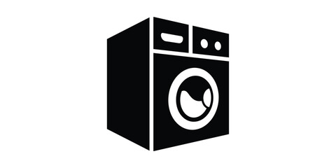 Washing Machine icon flat illustration.