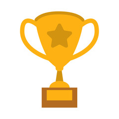 golden trophy cup with star