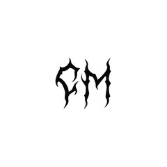 CM monogram logo design letter text name symbol monochrome logotype alphabet character simple logo