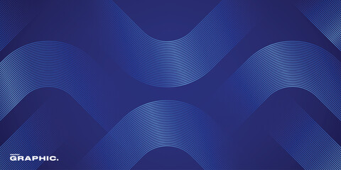 Abstract blue background with geometric lines pattern. Futuristic technology concept. 