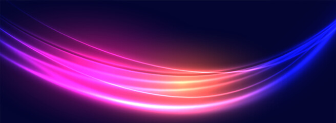 Abstract blue light trails motion gradient background, digital technology speed connect, cyber information, innovate future tech data, internet network connection light ray, Ai big data illustration © PST Vector