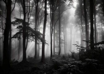Fototapeta premium fog in the forest