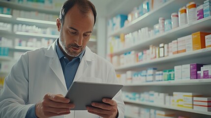 The Pharmacist with Tablet