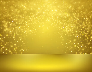 Realistic vector yellow background. Shiny yellow horizontal backdrop Glittering backround.