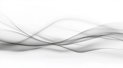 Fototapeta premium Minimalist grey waves on a white background