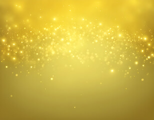 Realistic vector yellow background. Shiny yellow horizontal backdrop Glittering backround.