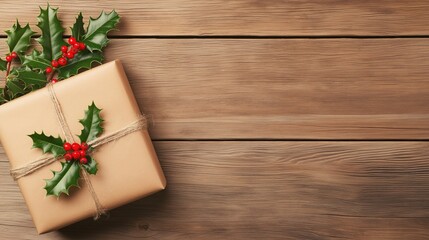 Wrapped Christmas Present Decorated