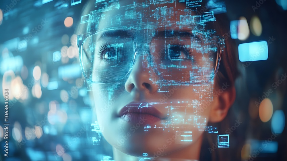 Fototapete Candid photo of an artist using an AI-driven 3D modeling tool, with 2D customization options displayed on a digital screen, merging creativity with technology, 4k resolution