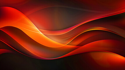 abstract orange and black wave on the dark background