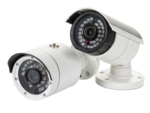 CCTV Cameras Isolated on Transparent Background