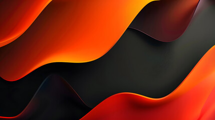 abstract orange and black wave background