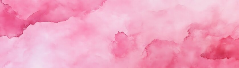 Fototapeta premium Abstract Pink Watercolor Background with Cloud-like Formations