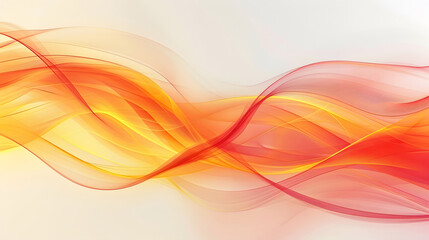 abstract orange wave on the white background