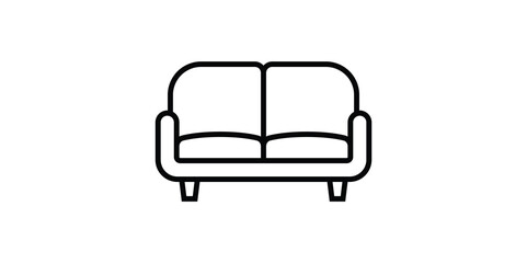 Interior Sofa Chair icon. Furnishing Interior icon Design Template.