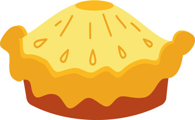 A close-up view of a single, baked golden brown apple pie with a lattice crust, isolated on a white background apple pie, cinnamon, cheese  clip art. The concept baking, cooking.
apple crust art icon.