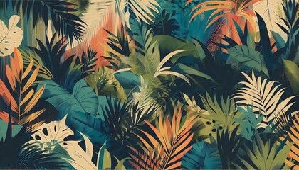 Exotic Jungle Abstract background,generative ai