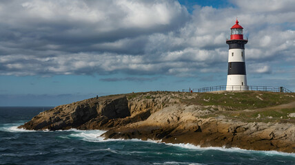 lighthouse on the coast of state country