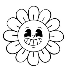 Emotion Groovy hippie outline