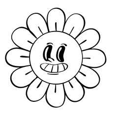 Emotion Groovy hippie outline