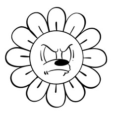 Emotion Groovy hippie outline