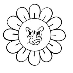 Emotion Groovy hippie outline