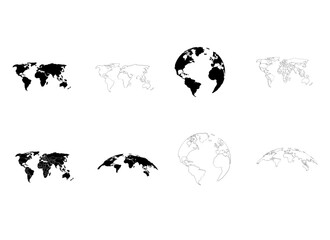 World Map Illustration SET