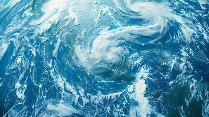 Powerful Swirling Hurricane Unleashing Dramatic Atmospheric Forces