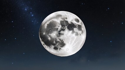 Obraz premium the moon seen up close, satellite around it
