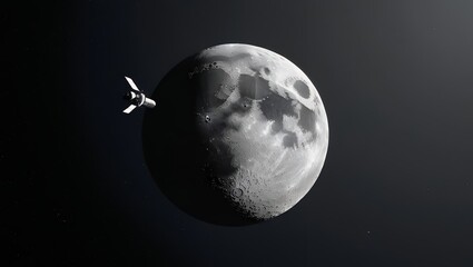 the moon seen up close in the cosmos