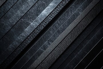 Black carbon fiber background, carbon texture, dark gray color, diagonal lines, dark black background
