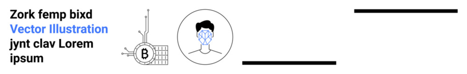 Engineer with schematic diagram and B icon, male avatar, text elements in a balanced layout. Ideal for engineering, resumes, profiles, technical presentations, educational content, business reports
