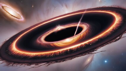 very massive black hole, attracts galaxies into it
