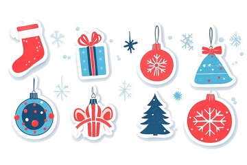 Minimalist line art for social media featuring a Christmas tree, with red lines on a white background and space for text. The style is simple and elegant