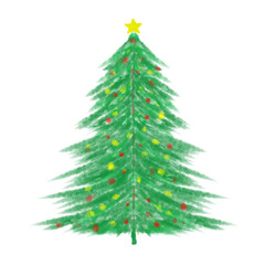 Christmas tree on Christmas Day