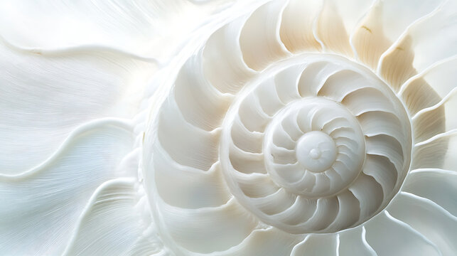 Explore the beauty of a nautilus shell in nature